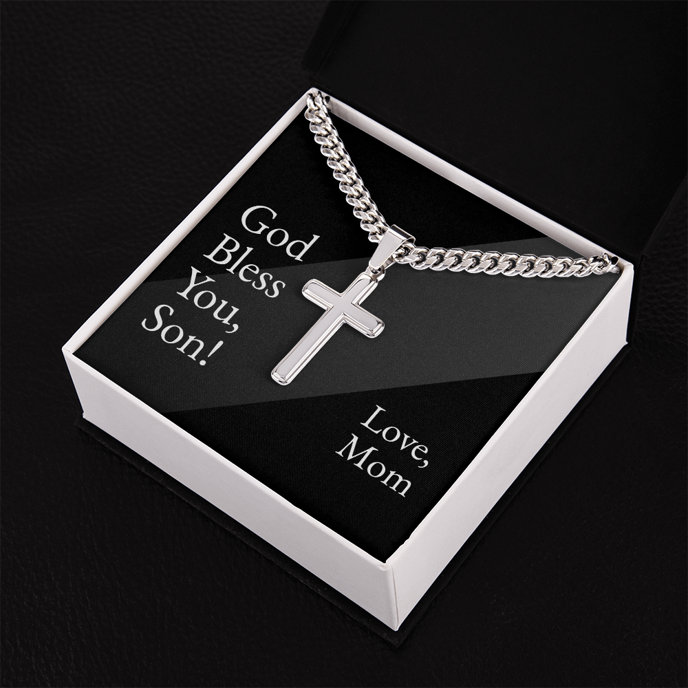 Gift to Son from Mom Cross Necklace