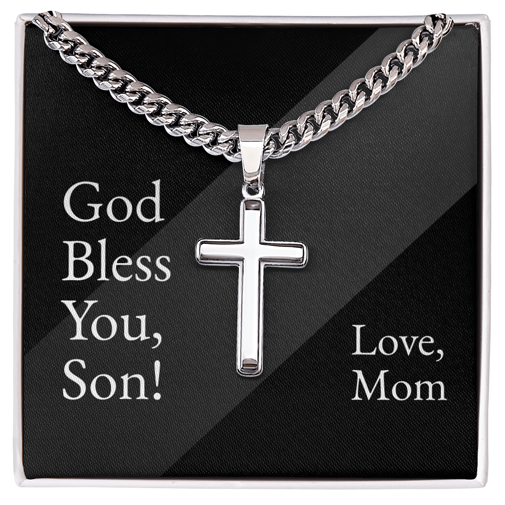 Gift to Son from Mom Cross Necklace
