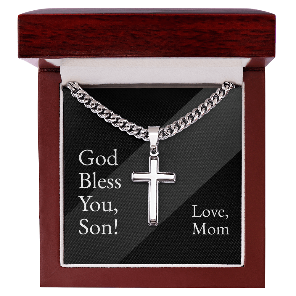 Gift to Son from Mom Cross Necklace
