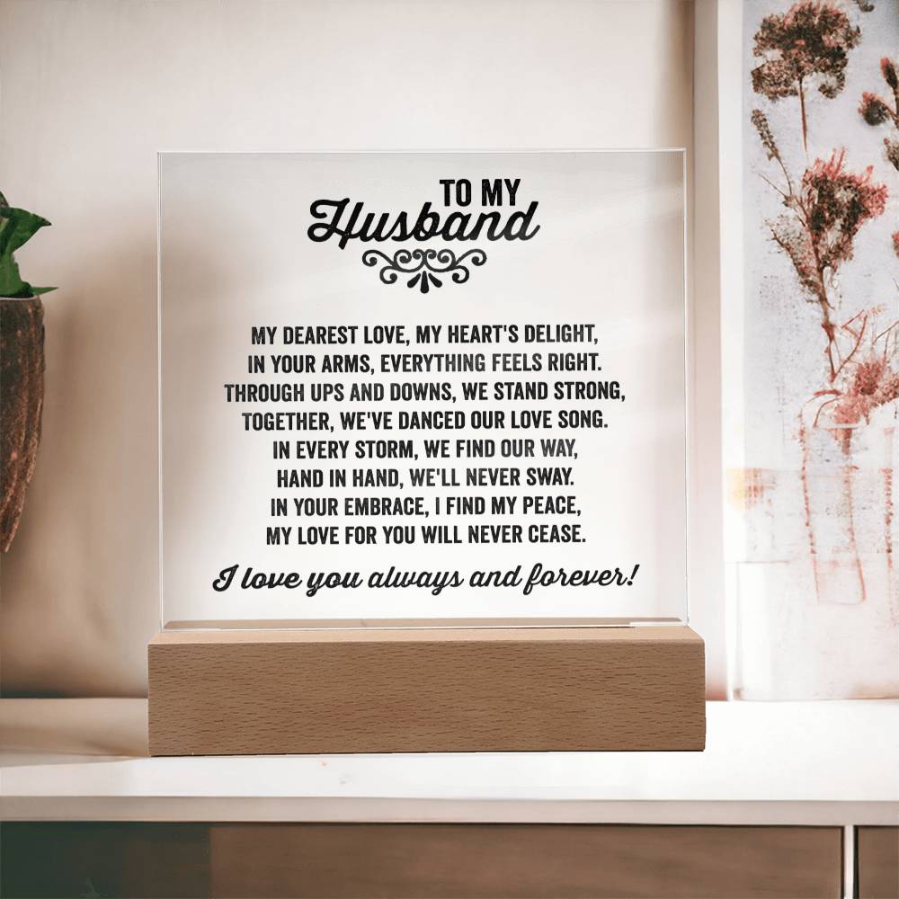 Acrylic plaque to Husband