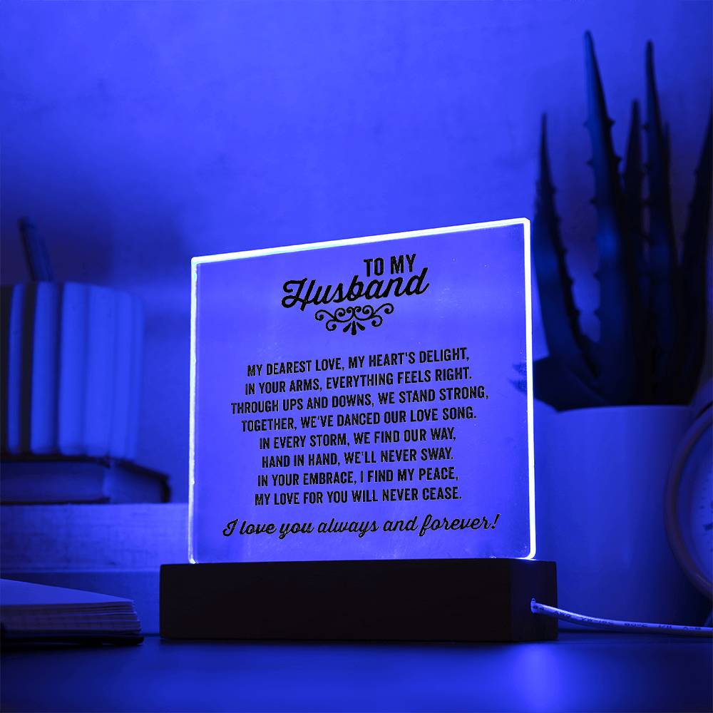 Acrylic plaque to Husband