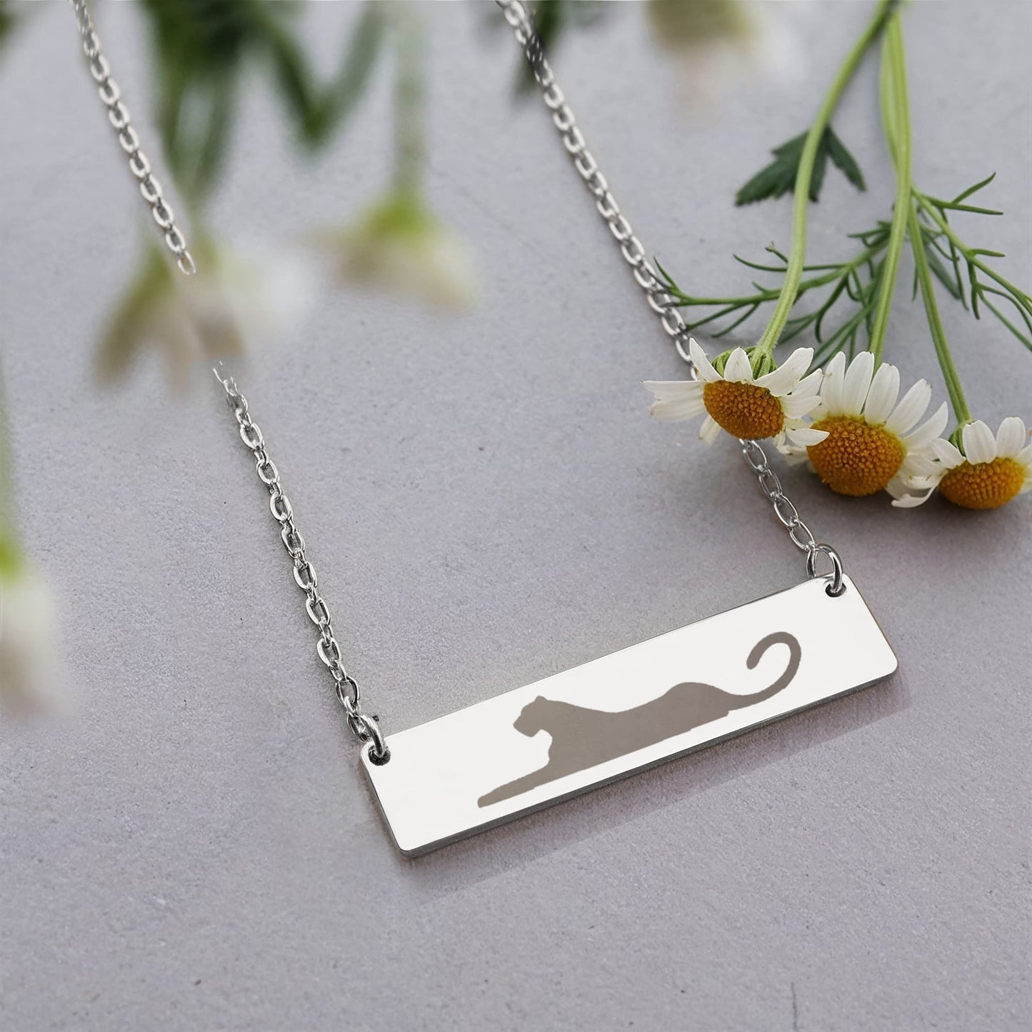Panther Horizontal Bar Necklace
