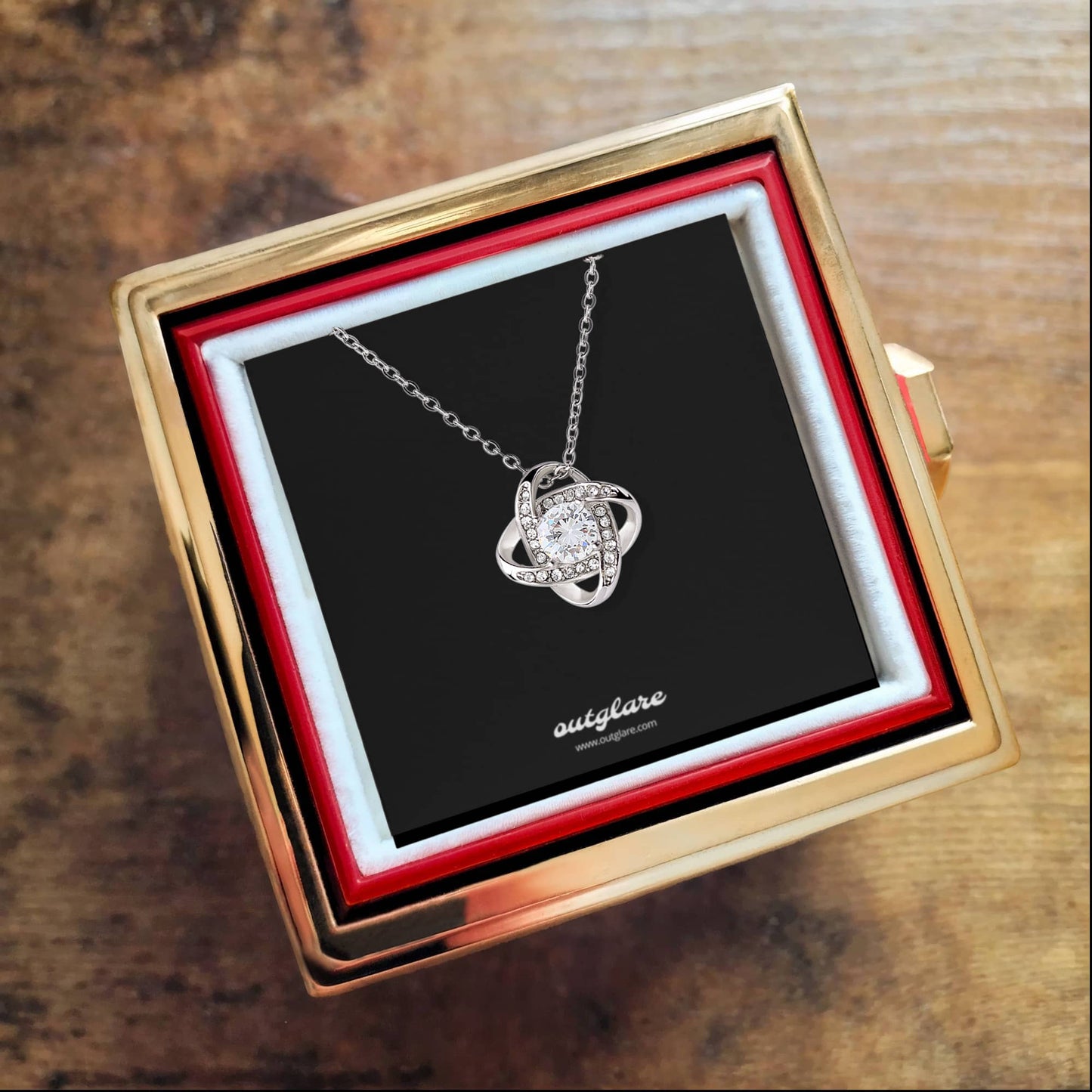 Rotating Rose and Necklace Set