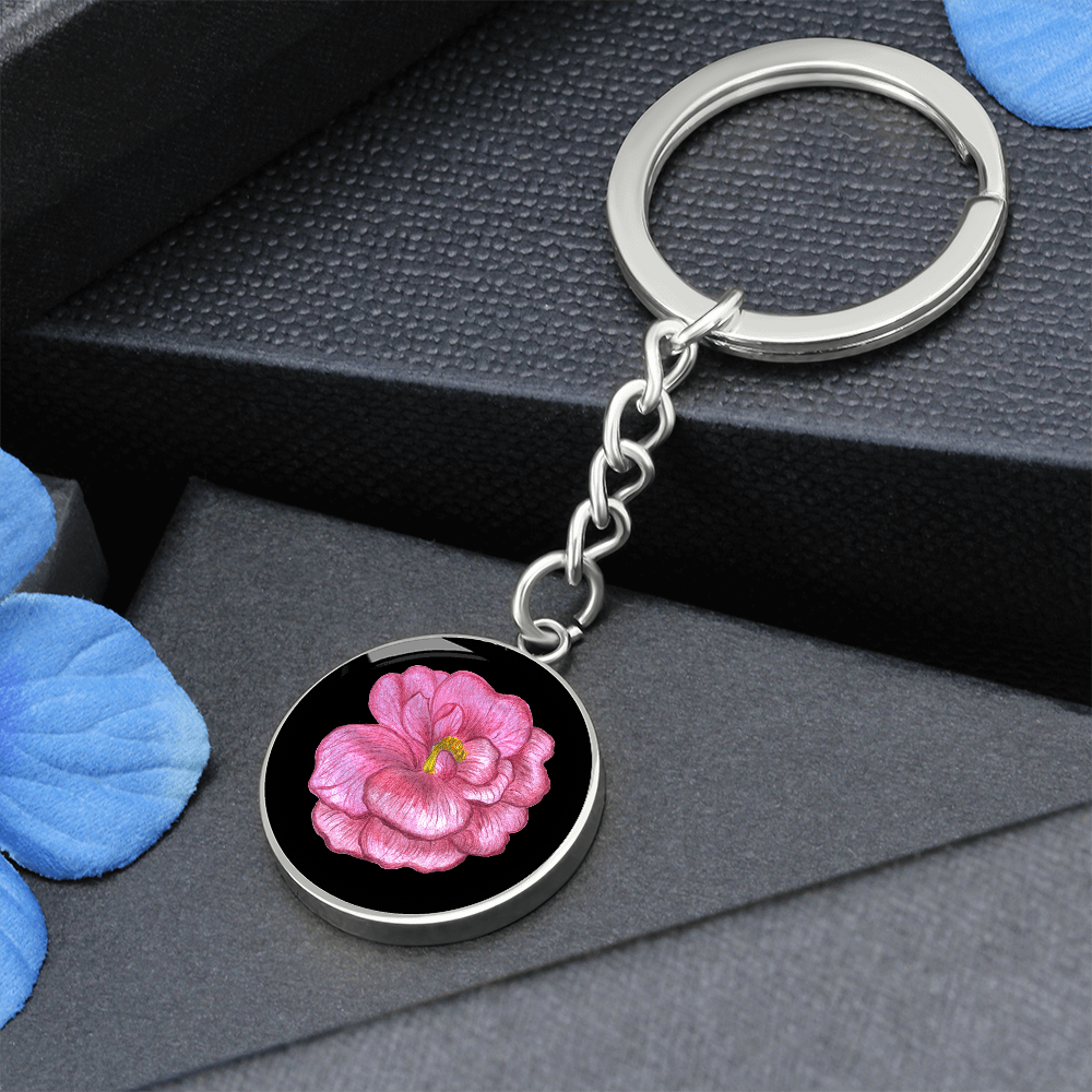 Peony Keychain
