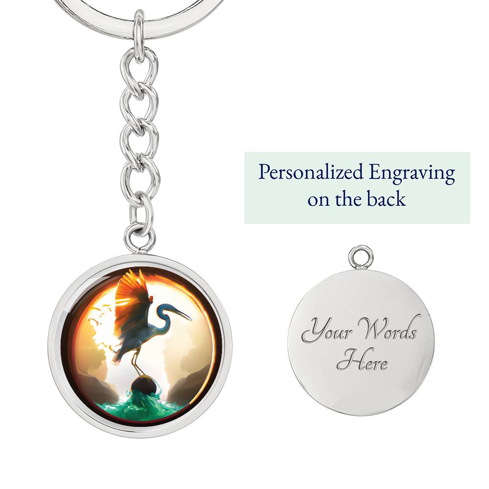 Heron Keychain