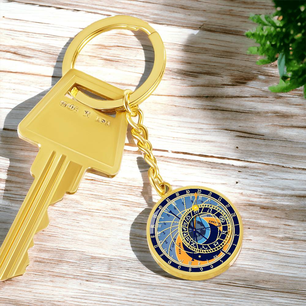 Prague Astronomical clock Keychain