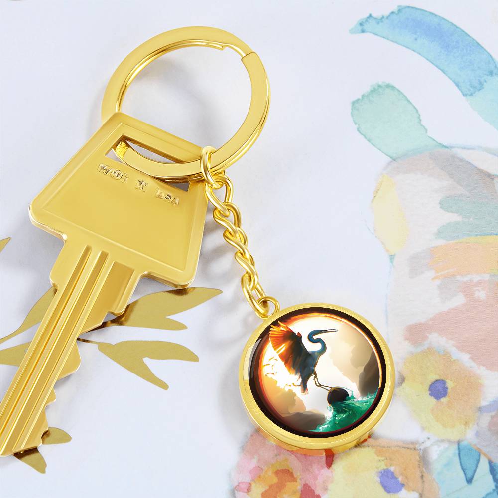 Heron Keychain