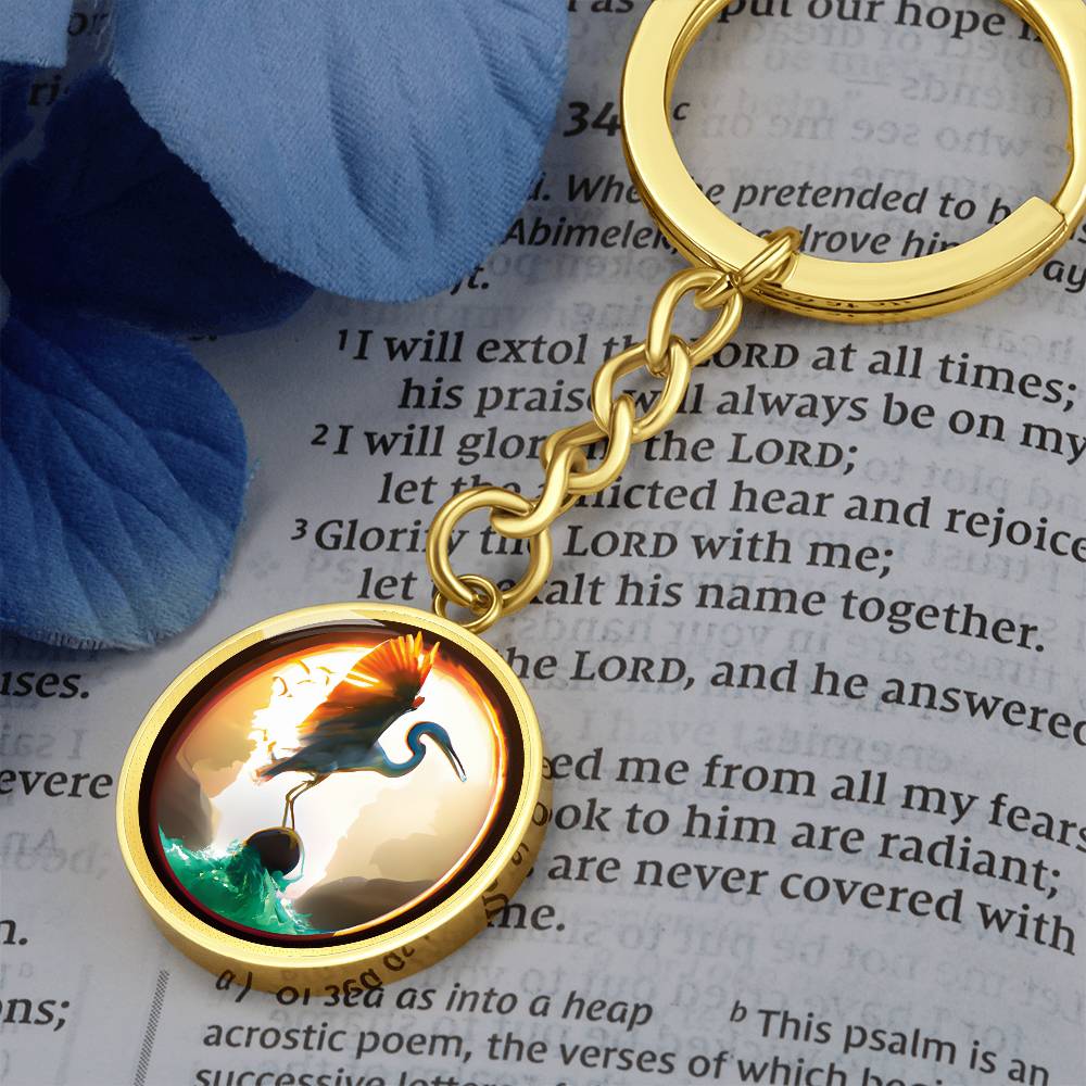 Heron Keychain