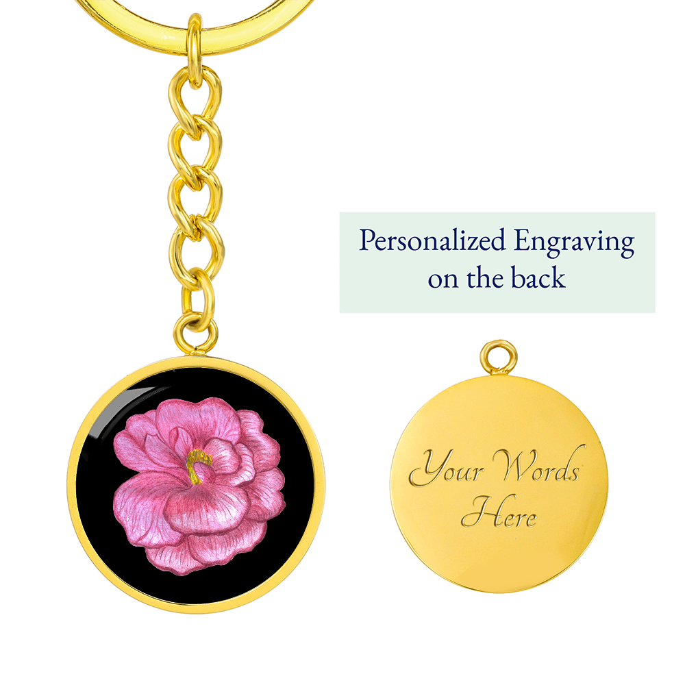 Peony Keychain