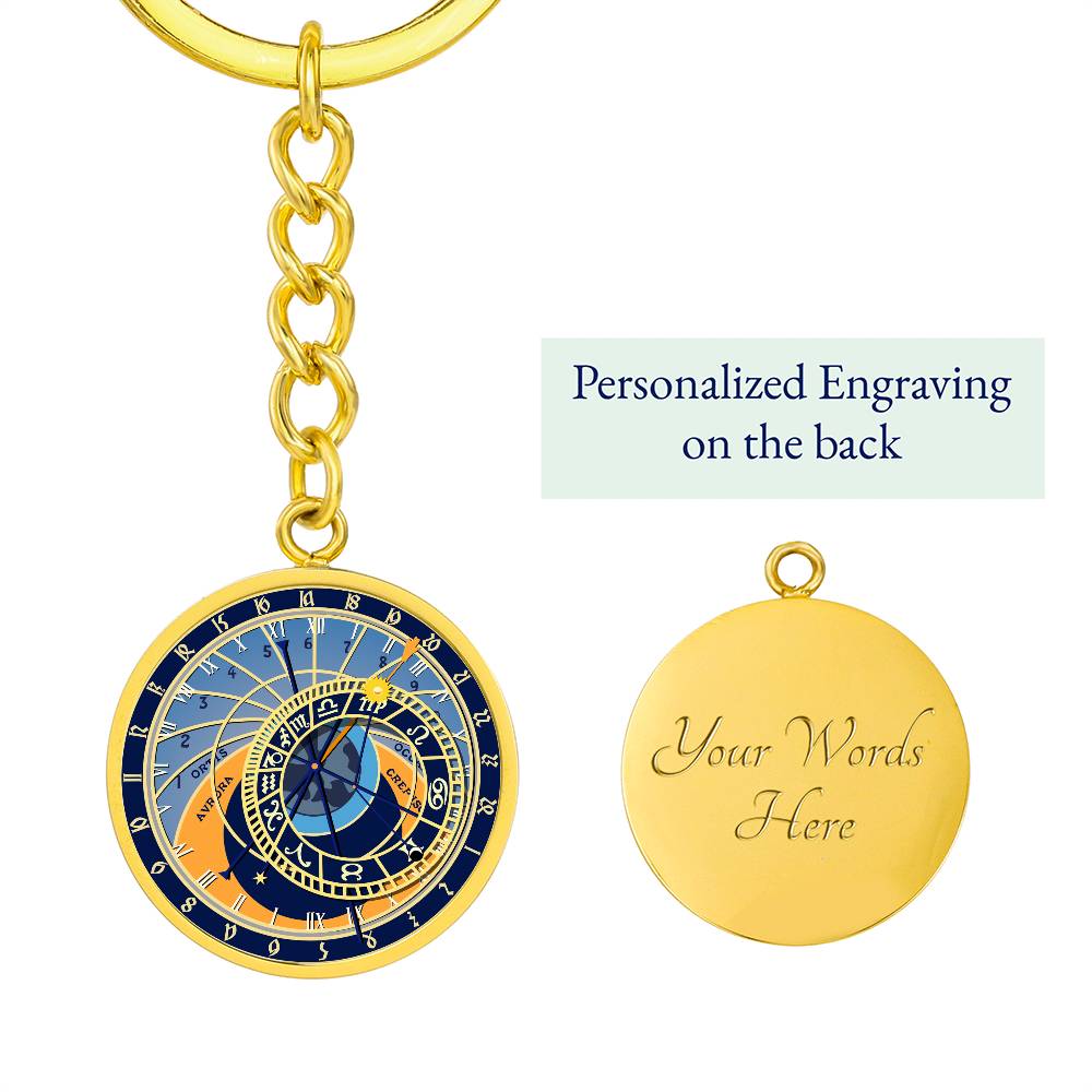Prague Astronomical clock Keychain