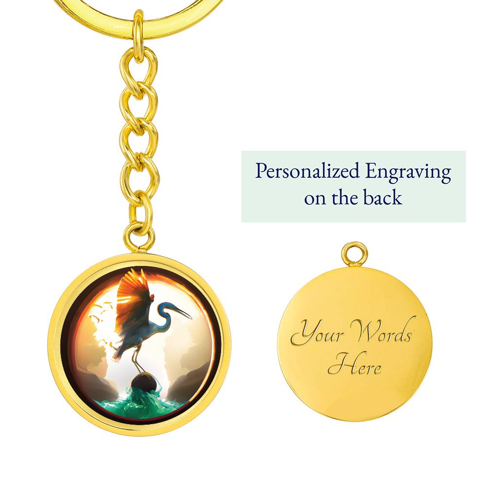 Heron Keychain