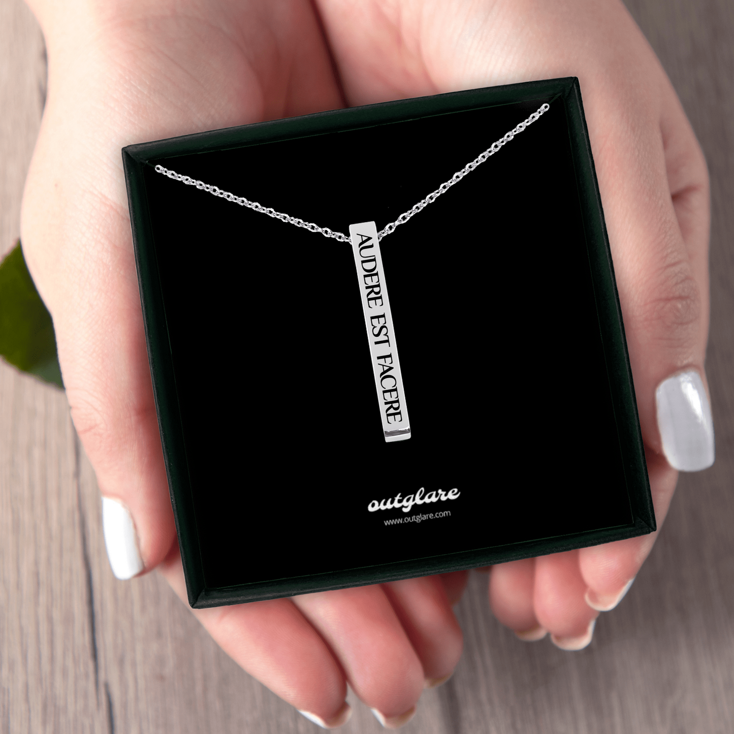 Audere est facere Bar Necklace