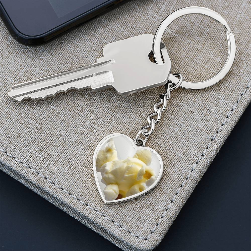 Popcorn Heart Shape Keychain