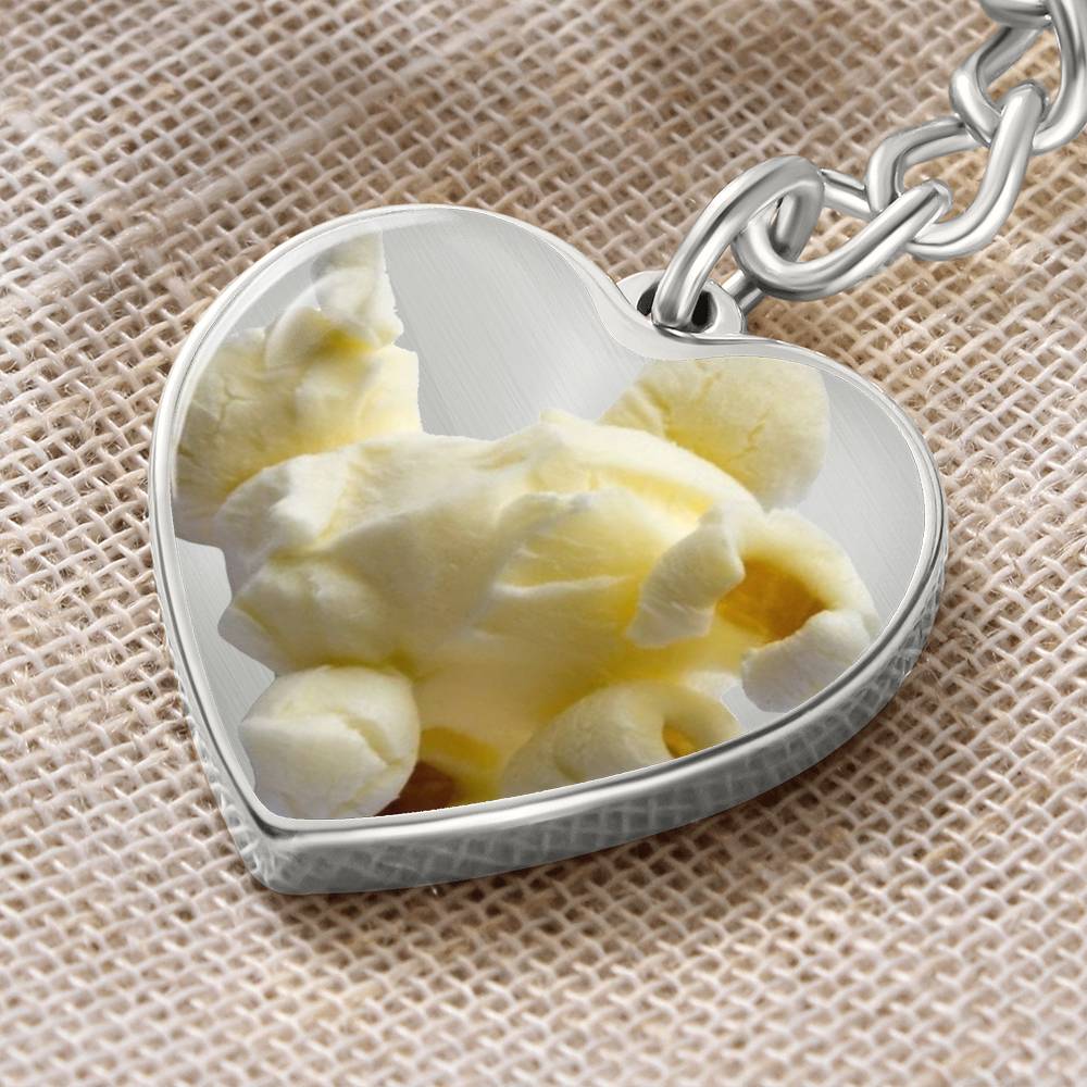 Popcorn Heart Shape Keychain