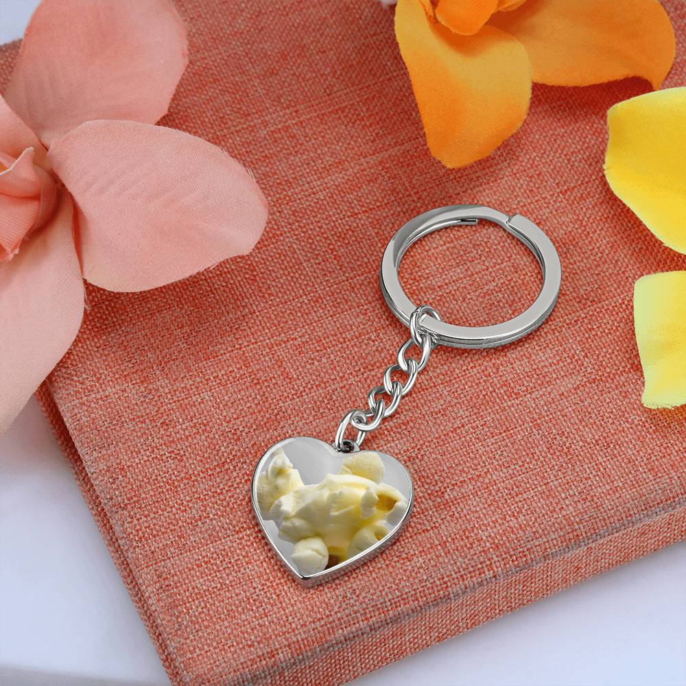 Popcorn Heart Shape Keychain