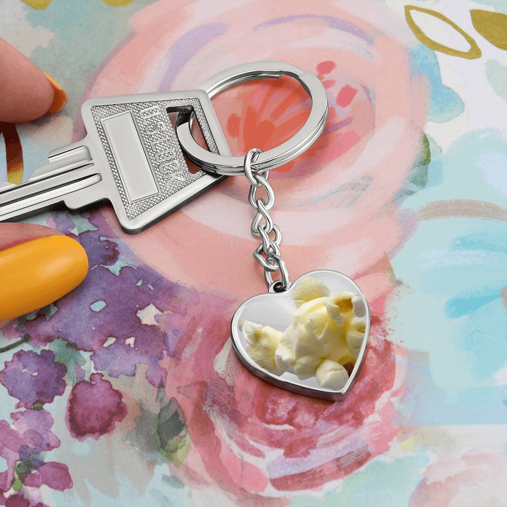 Popcorn Heart Shape Keychain