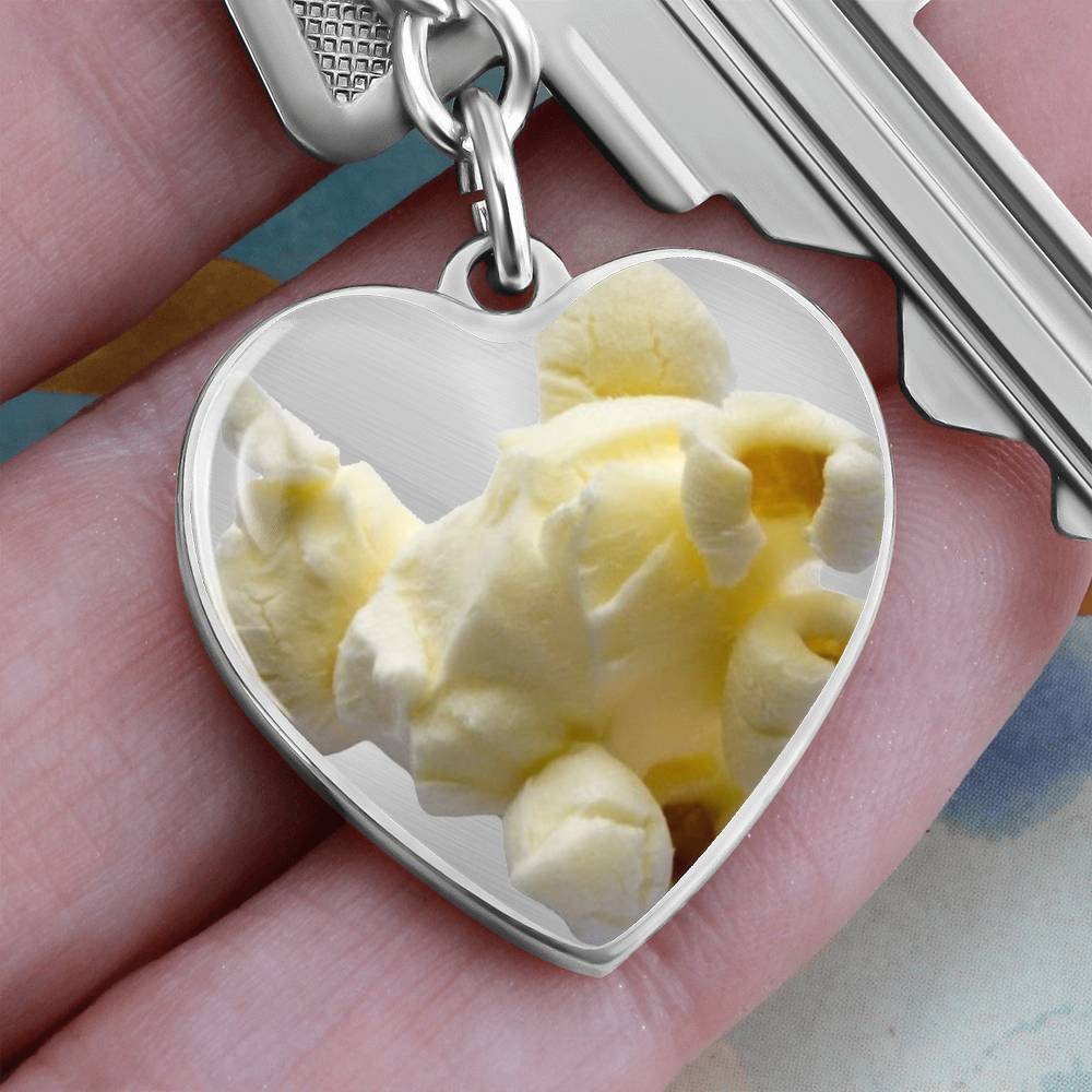 Popcorn Heart Shape Keychain