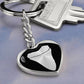 Megalodon Tooth Heart Keychain