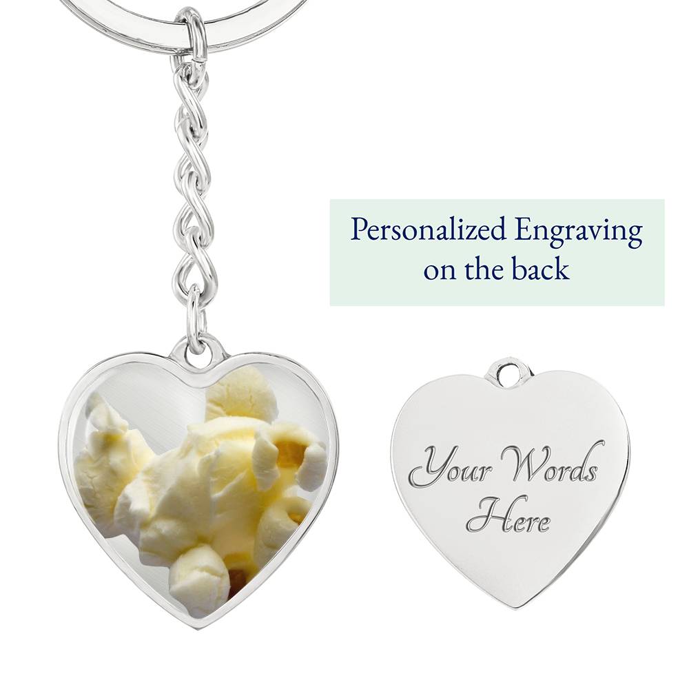 Popcorn Heart Shape Keychain