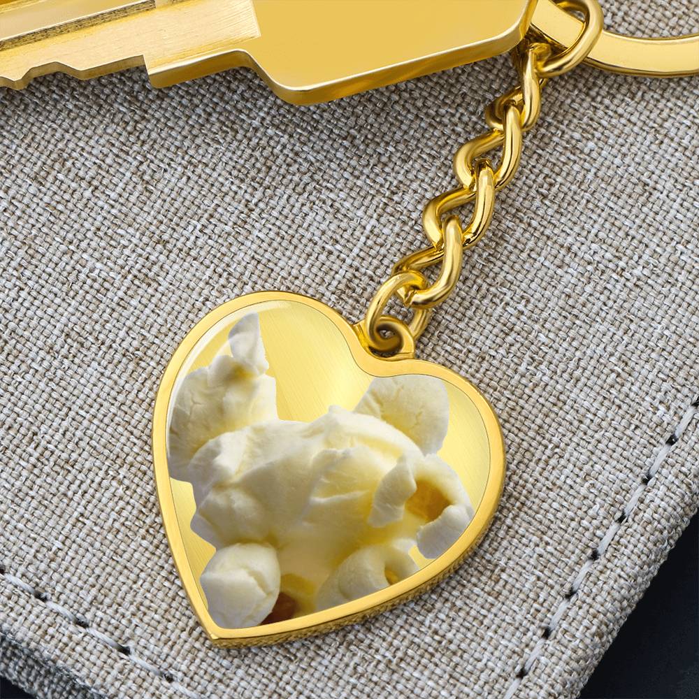 Popcorn Heart Shape Keychain