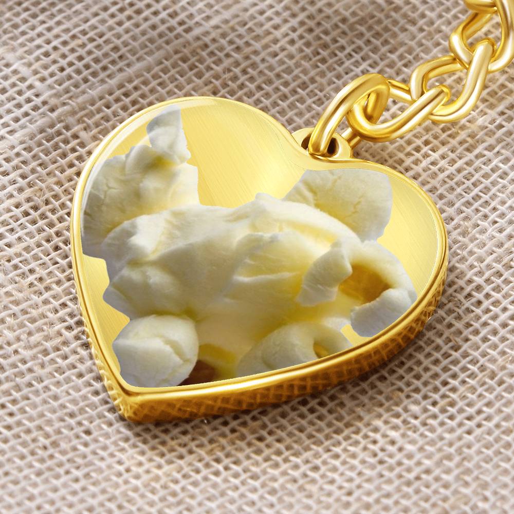 Popcorn Heart Shape Keychain