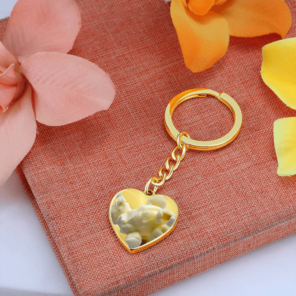 Popcorn Heart Shape Keychain