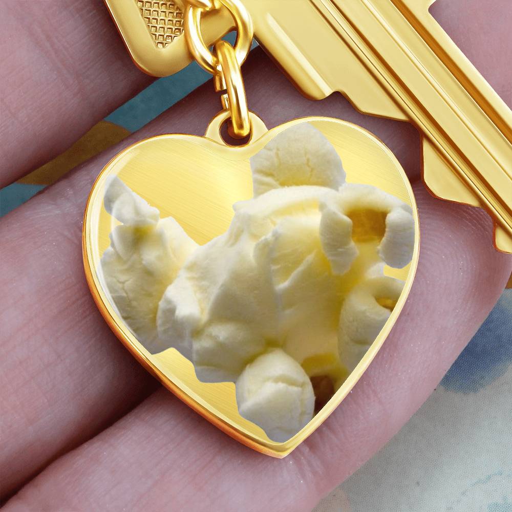 Popcorn Heart Shape Keychain