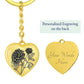 Dahlia Heart Keychain