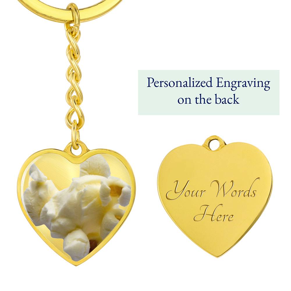 Popcorn Heart Shape Keychain