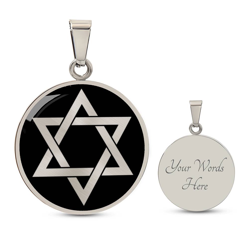 Two Tone Star of David Necklace