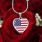 4th of July Heart Necklace