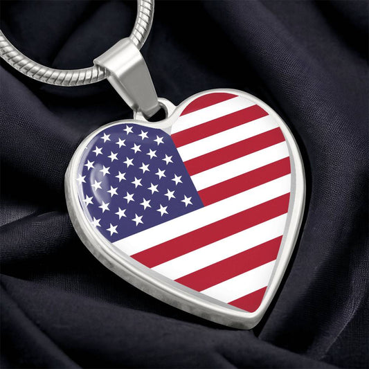4th of July Heart Necklace