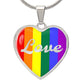 Love Pride Month Heart Necklace