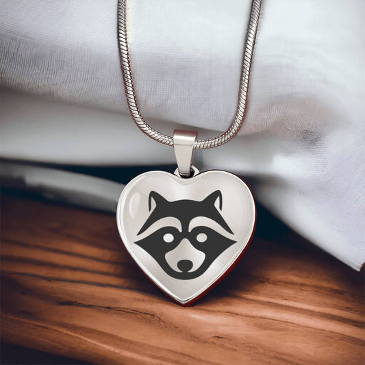 Raccoon Heart Necklace