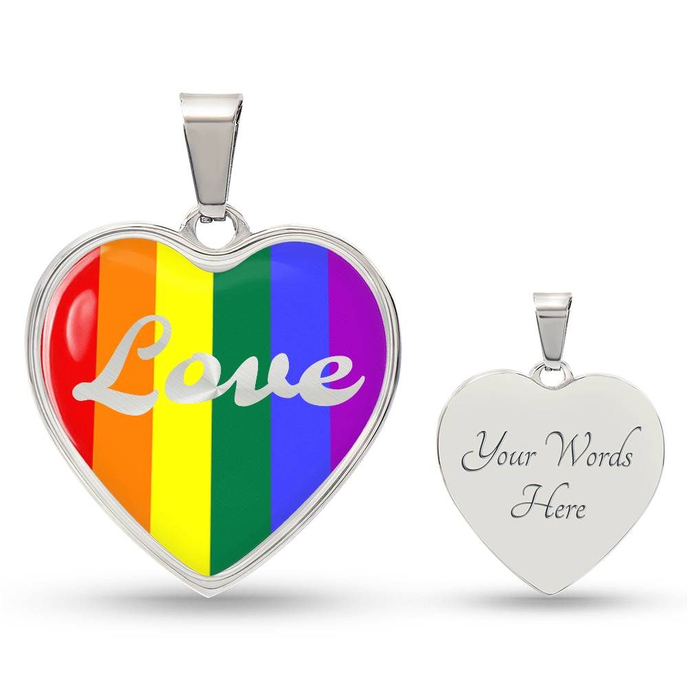 Love Pride Month Heart Necklace