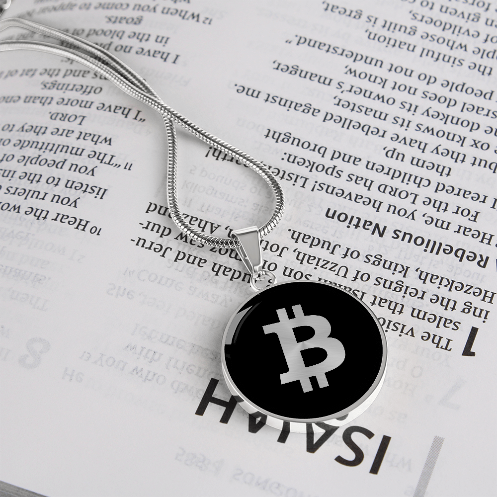 Bitcoin logo Necklace