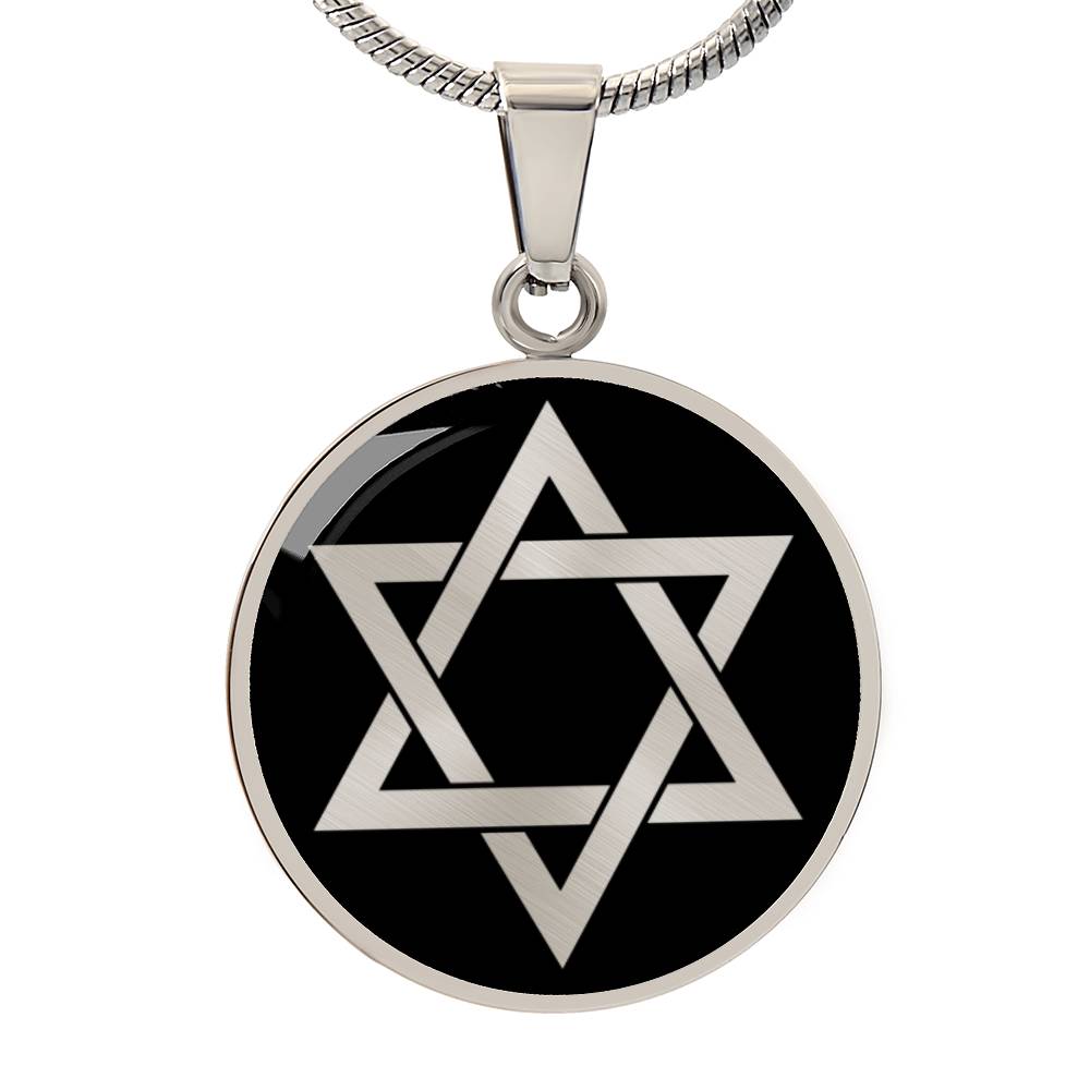 Two Tone Star of David Necklace