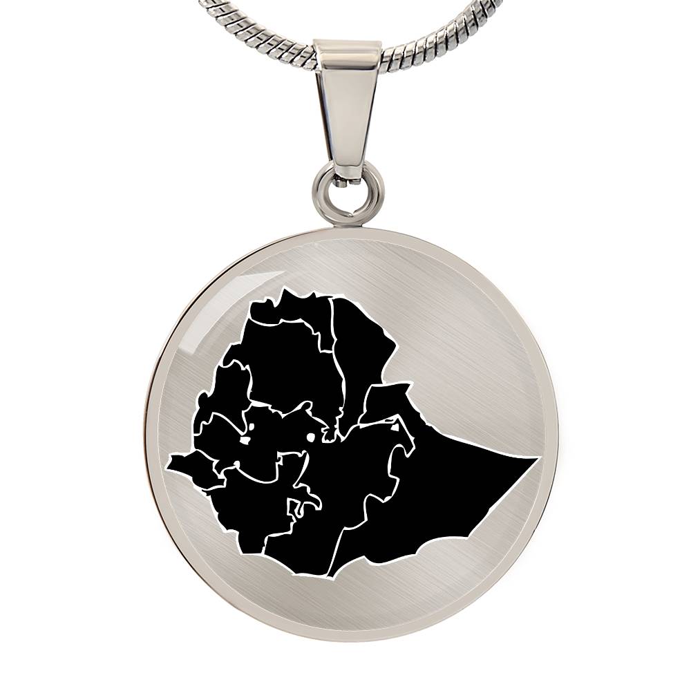 Ethiopia map Necklace
