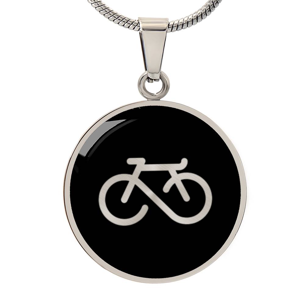 Infinity Bicycle Necklace