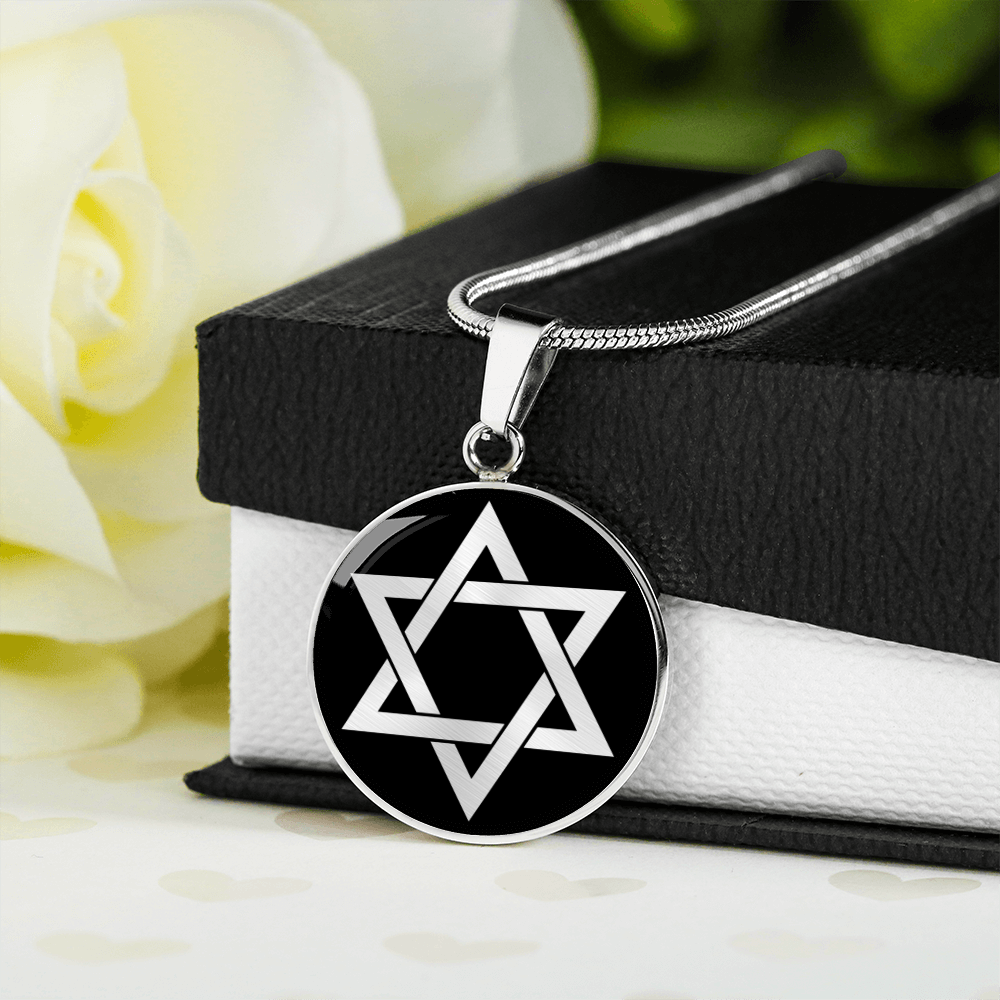 Two Tone Star of David Necklace