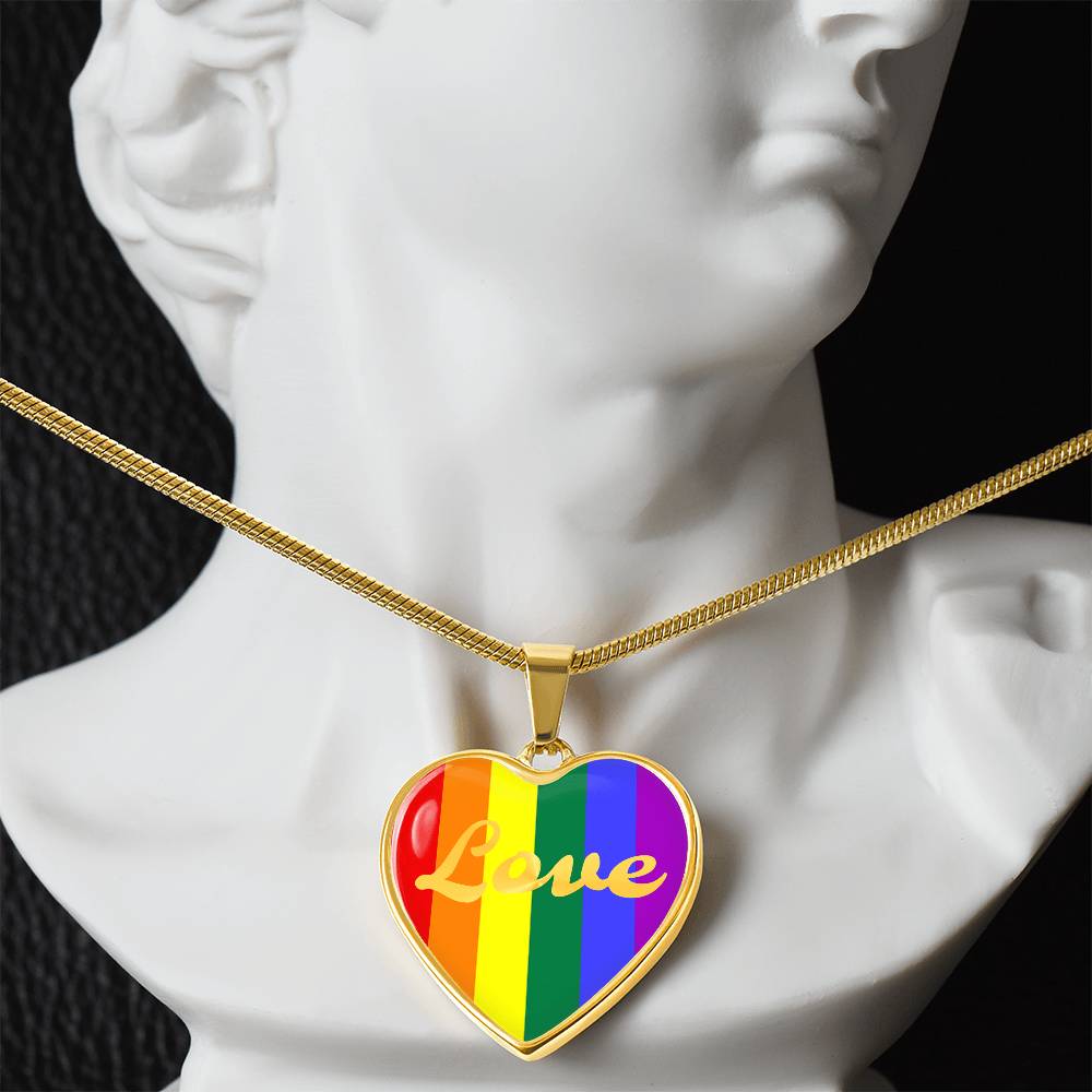 Love Pride Month Heart Necklace