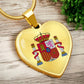 Coat of arms of Spain Heart Necklace
