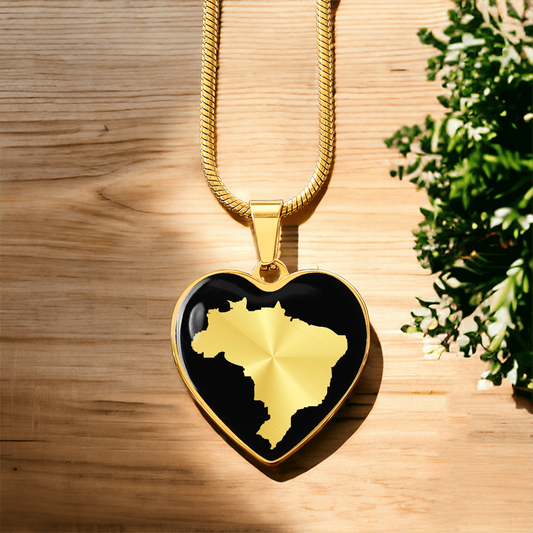 Brazil Map Necklace