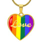 Love Pride Month Heart Necklace