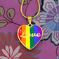 Love Pride Month Heart Necklace