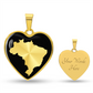 Brazil Map Necklace