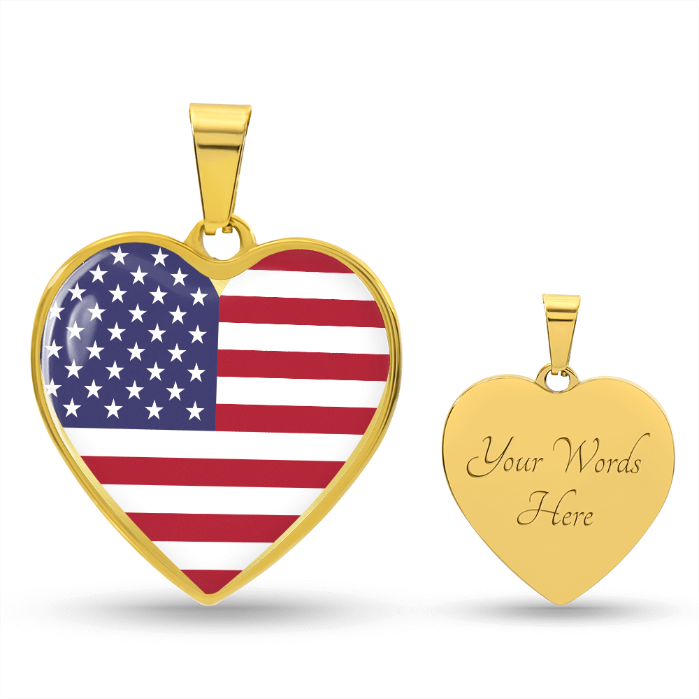 4th of July Heart Necklace