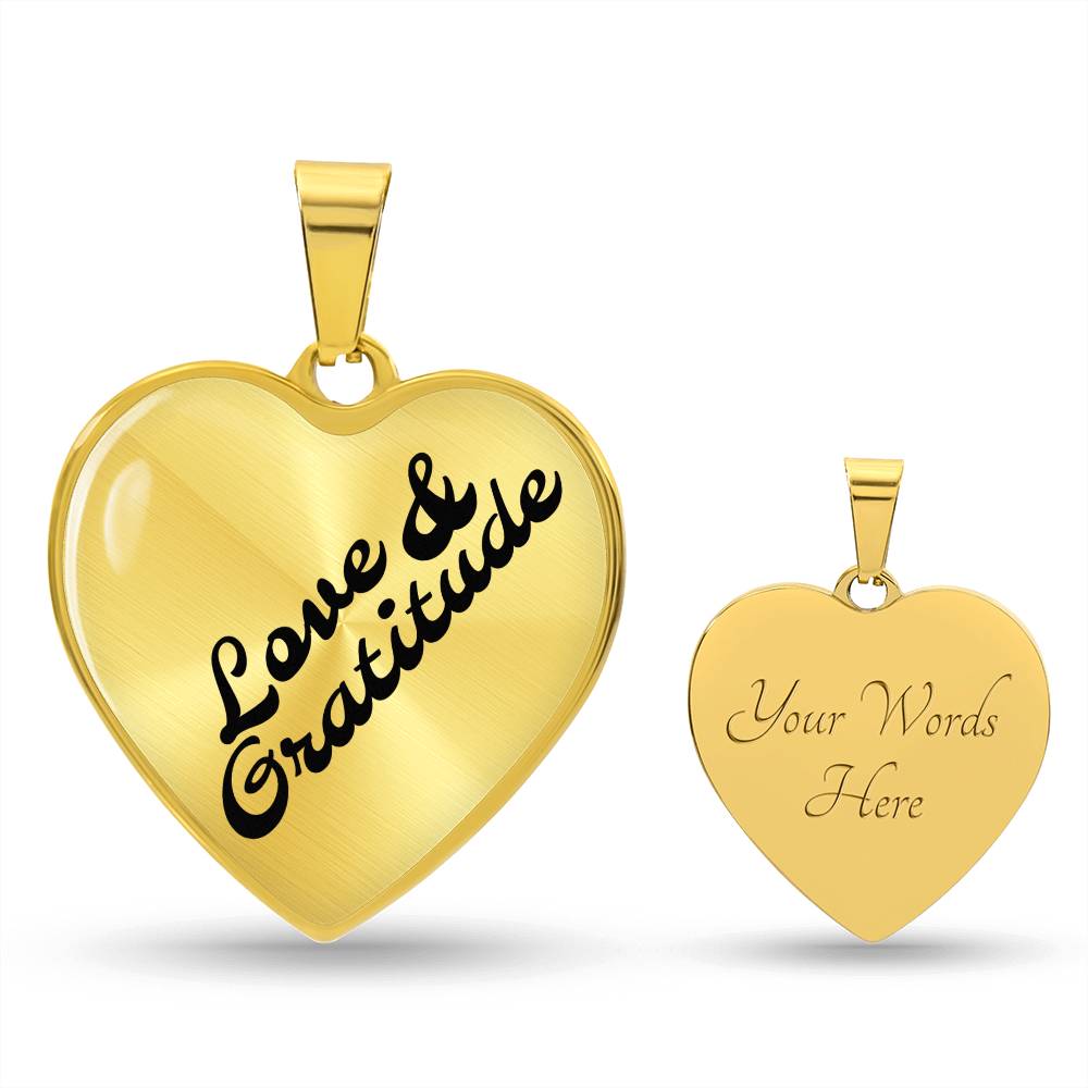 Love and Gratitude Heart Necklace