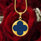 Royal Blue Clover Necklace