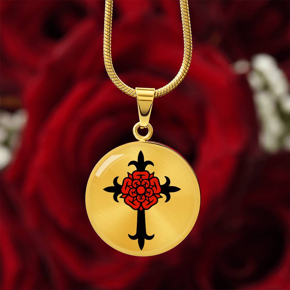 Rosy Cross Necklace